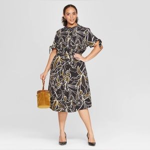 WHO WHAT WEAR Floral Shirt Dress